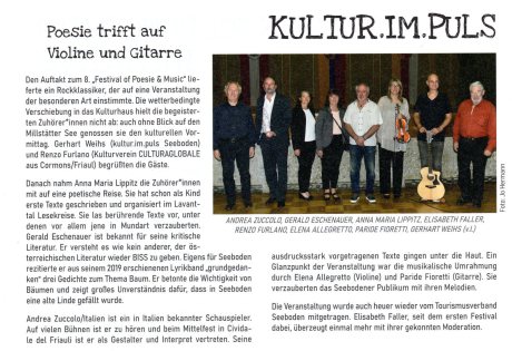 Pressebericht zum Poesiefestival